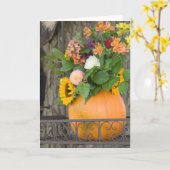 Kürbiskuchen Karte (Gelbe Blume)