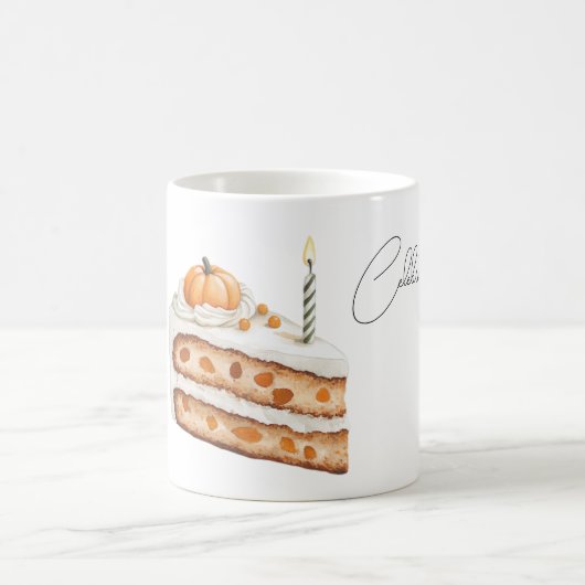 Kürbiskuchen-Kerze zum Feiern Kaffeetasse (Mittel)