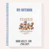 Kürbiskuchen Notizblock (Vorderseite)