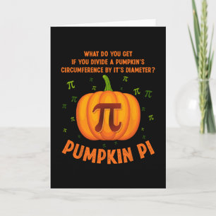 Kürbiskuchen Pi Mathelehrer-Shirt Lustiger Hallowe Karte