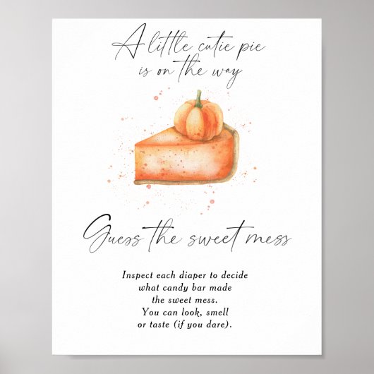 Kürbiskuchen - raten Sie mal, das süße Chaos Poster (Vorne)