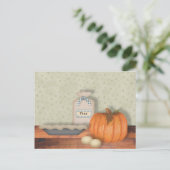 Kürbiskuchen-Rezept-Karte Postkarte (Stehend Vorderseite)