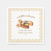 Kürbiskuchen Süsse ist auf dem Weg Babydusche Serviette (Vorderseite)