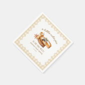 Kürbiskuchen Süsse ist auf dem Weg Babydusche Serviette (Ecke)