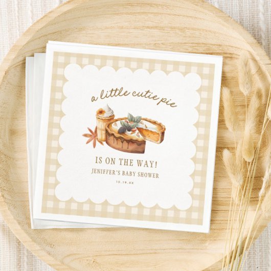 Kürbiskuchen Süsse ist auf dem Weg Babydusche Serviette