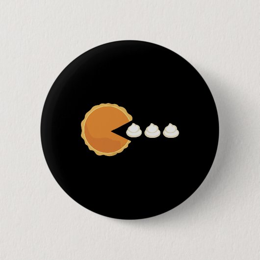 Kürbiskuchen Thanksgiving Videospiel 1  Button (Vorderseite)