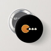 Kürbiskuchen Thanksgiving Videospiel 1  Button (Vorne & Hinten)