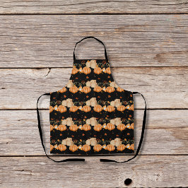 Kürbiskuchen und braune Zuckerwürfel schwarz Schürze