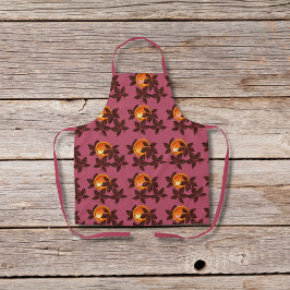 Kürbiskuchen und Schokolade Blätter tiefe Rose Schürze