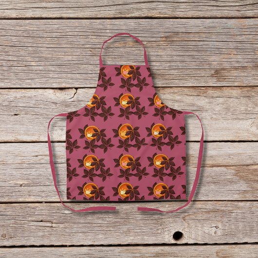 Kürbiskuchen und Schokolade Blätter tiefe Rose Schürze
