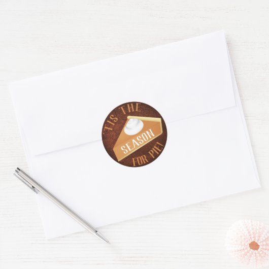 Kürbiskuchensaison Runder Aufkleber (Umschlag)