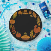 Kürbiskugel für den Erntedank des Schwarzen Krans  Pappteller (Party)