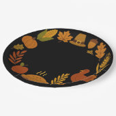 Kürbiskugel für den Erntedank des Schwarzen Krans  Pappteller (Schrägansicht)