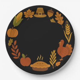 Kürbiskugel für den Erntedank des Schwarzen Krans  Pappteller