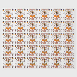 Kürbiskugel kawaii halloween herbstkunst geschenkpapier