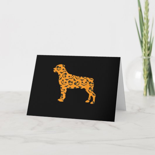 Kürbiskuppel aus Rottweiler, beängstigender Hals Dankeskarte (Vorderseite)