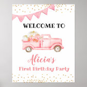 Kürbiskürbis - Begrüßungszeichen Poster (Vorne)