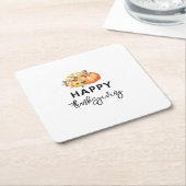 Kürbiskürbis-Erntedank Rechteckiger Pappuntersetzer (angewinkelt)