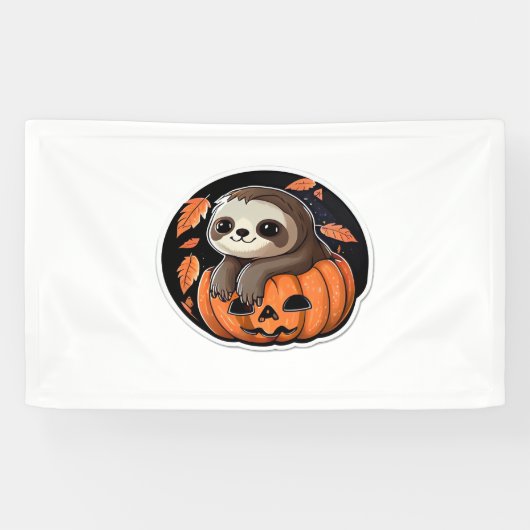 Kürbiskürbis Halloween-Aufkleber Oversized T - Shi Banner (Horizontal)