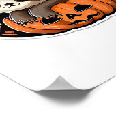 Kürbiskürbis Halloween-Aufkleber Oversized T - Shi Poster (Ecke)