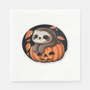 Kürbiskürbis Halloween-Aufkleber Oversized T - Shi Serviette