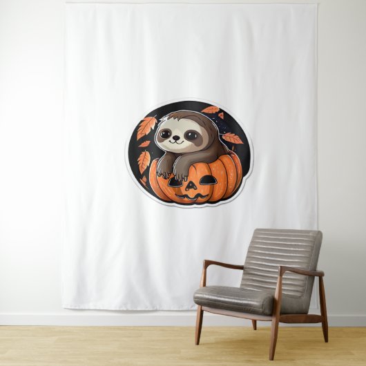 Kürbiskürbis Halloween-Aufkleber Oversized T - Shi Wandteppich (Beispiel)