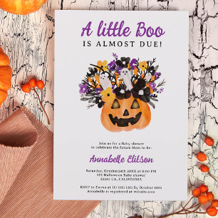 Kürbiskürbis Halloween-Babydusche Einladung