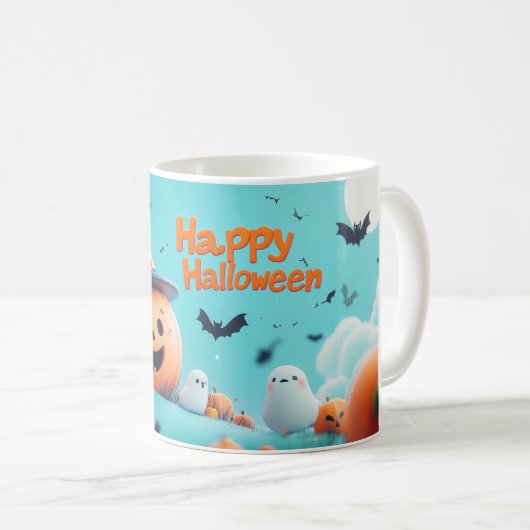 🎃 Kürbiskürbis Kaffeetasse (VorderseiteRechts)