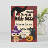 Kürbiskürbis-Party Einladung (Stehend Vorderseite)