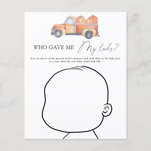 Kürbiskürbis - Wer gab mir mein Aussehen Babyspiel (Vorderseite)