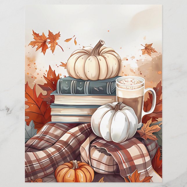 Kürbiskürbiskürbiskopapier in Farbe (Vorderseite)