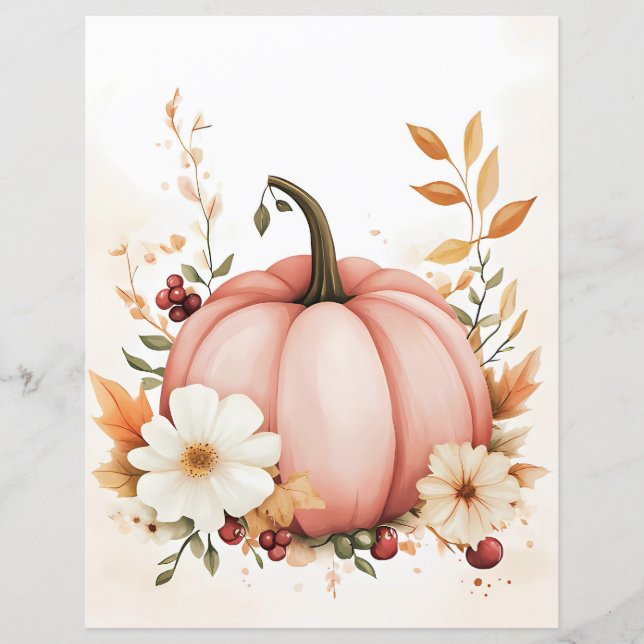 Kürbiskürbiskürbiskopapier in Farbe (Vorderseite)