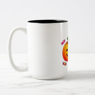 Kürbiskuscheln: Süße Mumie Halloween Zweifarbige Tasse