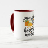 Kürbisküsse Ernte wünscht Kaffeezubereitung Tasse (Vorderseite Links)