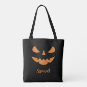 Kürbislächeln Tasche (Rückseite)