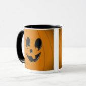 Kürbislaterne-albernes Gesicht mit einem Zahn Tasse (Vorderseite Links)