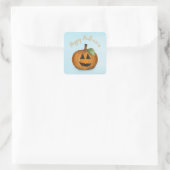 Kürbislaterne am Pumpkin Patch Square Sticker (Tasche)