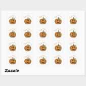 Kürbislaterne am Pumpkin Patch Square Sticker (Blatt)