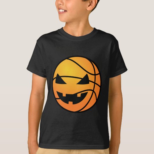Kürbislaterne Basketball Funny Halloween T-Shirt (Vorderseite)