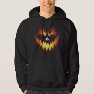 Kürbislaterne Beängstigend Pumpkin Face Funny Hall Hoodie