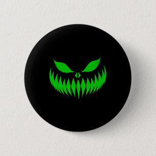 Kürbislaterne Beängstigend Pumpkin Face Halloween Button