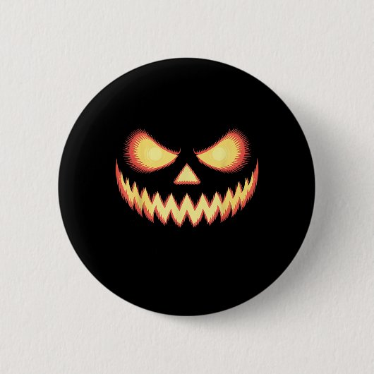 Kürbislaterne Beängstigende Kürbisgewächse Hallowe Button (Vorderseite)
