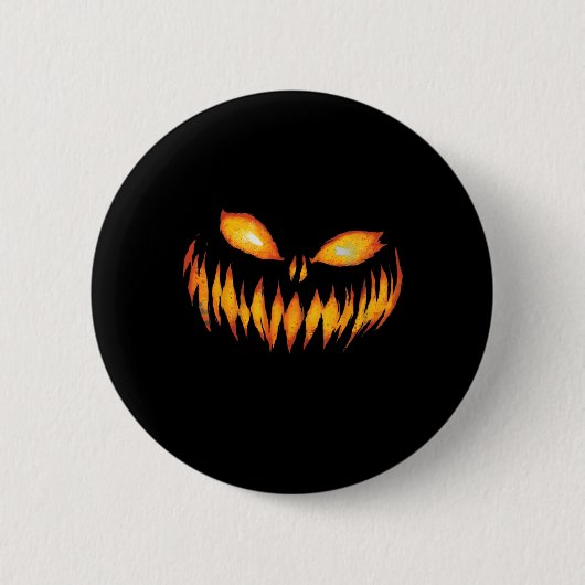 Kürbislaterne Beängstigende Kürbisgewächse Hallowe Button (Vorderseite)