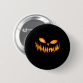 Kürbislaterne Beängstigende Kürbisgewächse Hallowe Button (Vorne & Hinten)