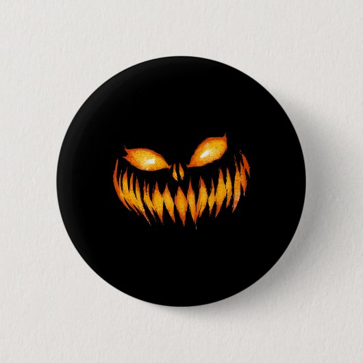 Kürbislaterne Beängstigende Kürbisgewächse Hallowe Button (Vorderseite)