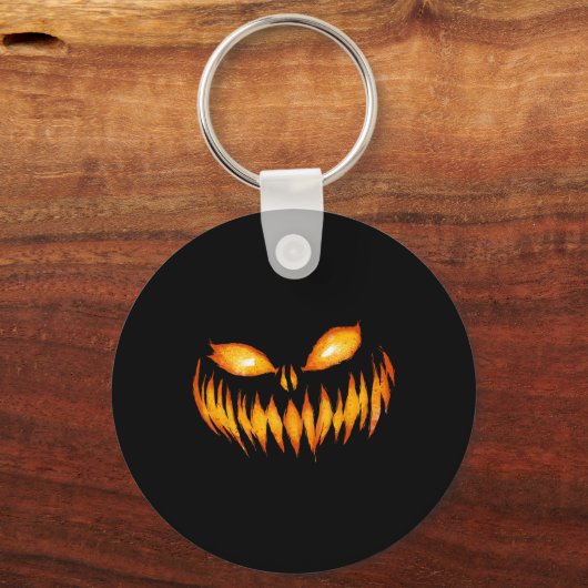 Kürbislaterne Beängstigende Kürbisgewächse Hallowe Schlüsselanhänger (Vorderseite)