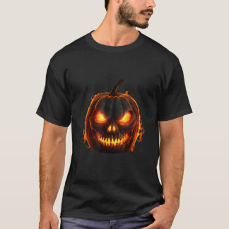 Kürbislaterne Beängstigende Kürbisgewächse Hallowe T-Shirt