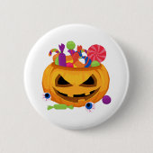 Kürbislaterne Button (Vorderseite)