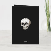 Kürbislaterne Cranium Halloween Gothic Feiertagskarte (Rückseite)
