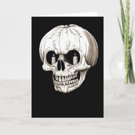 Kürbislaterne Cranium Halloween Gothic Feiertagskarte